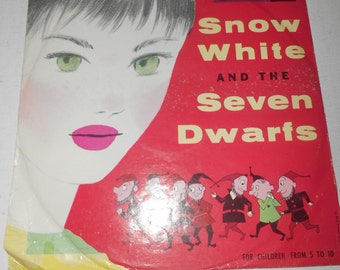 1950 年代 白雪姫と七人の小人 ヴィンテージ 78 RPM 子供用レコード