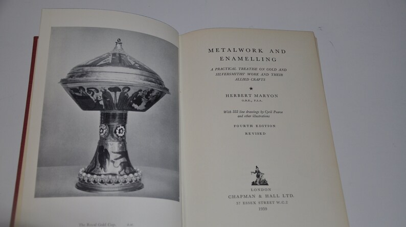 Metalwork and Enamelling A Practical Treatise on Gold and Silversmiths' Work and Their Allied Craft By Herbert Matyon Vintage Hardcover Book zdjęcie 3