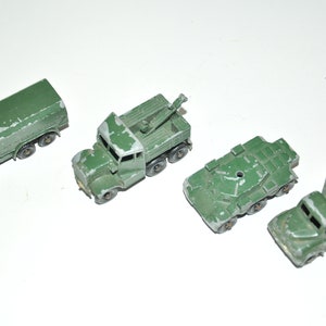 ヴィンテージ軍用トラック 4台セット レスニー マッチボックス ダイキャスト車両 イギリス製
