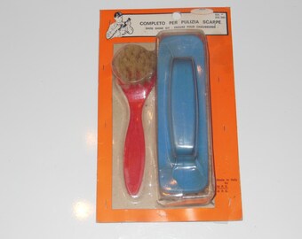 Vintage Shoe Shine Brushes Still In Original Package Made In Italy