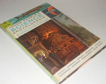 Vintage Young People's Science Encyclopedia hardcover boek vol. 17 Sp-Su