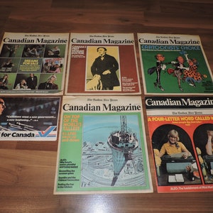 5 x Canadian Magazine Londra Free Press 1974