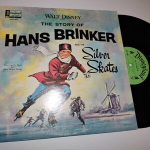 Walt Disney - la historia de Hans Brinker y lo patines de plata 1963 Vintage para niños 12" música disco de vinilo