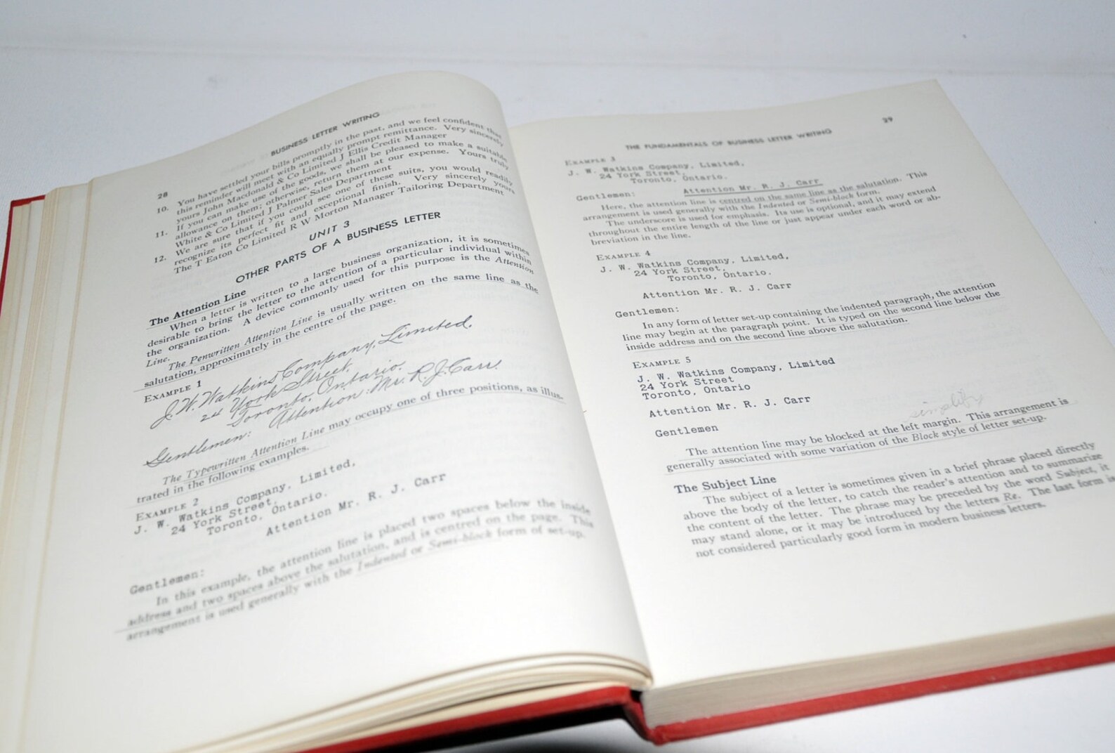1957 BUSINESS LETTER WRITING by E. Warner Antique Text Book - Etsy
