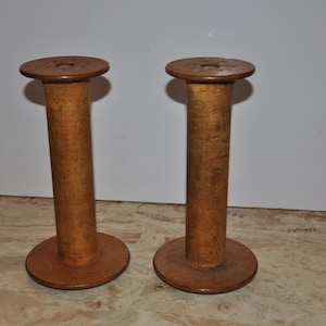 2 Antique Wooden Spools