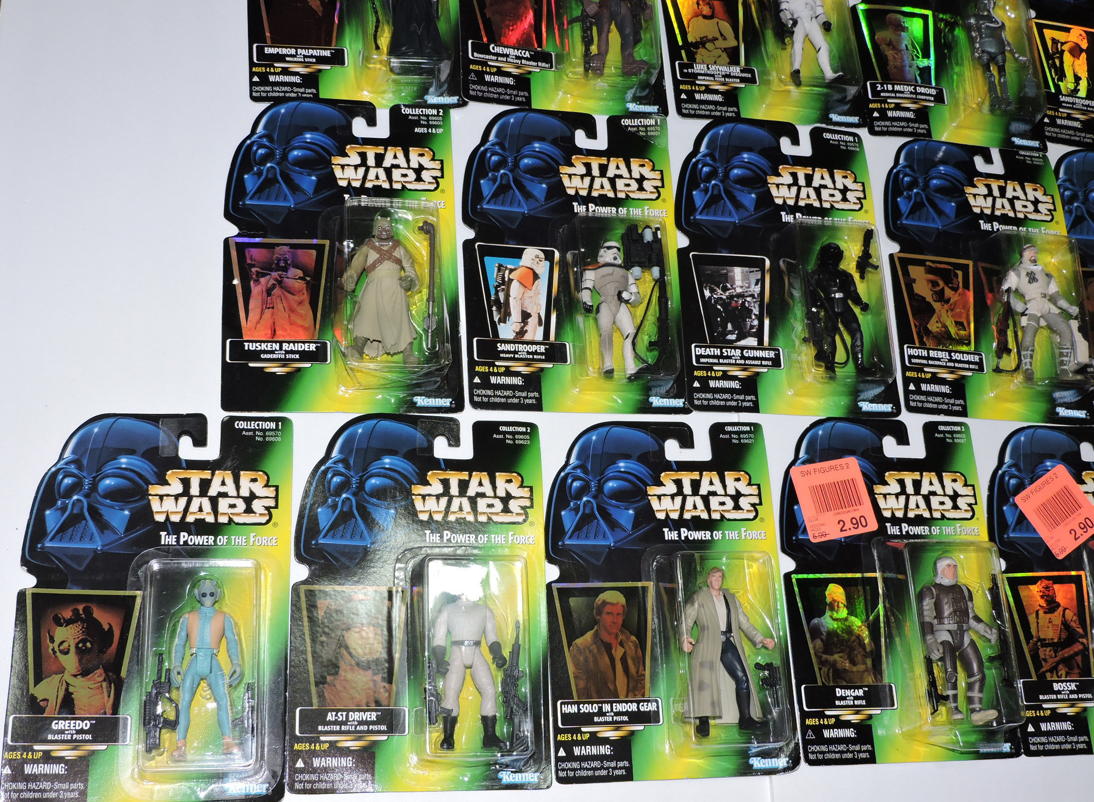 Lot of 16 Star Wars 1990s Power of the Force Kenner Action Figures