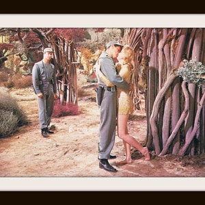 Kissing on another Planet Vintage Science Fiction Art Print Illustration