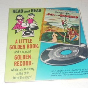 Sealed Jack and the Beanstalk A Little Golden Book And Record 1960s
