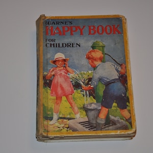 Warnes Happy Book For Children Vintage Hardcover Kinderbuch