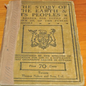 The Story of the Earth & Its Peoples: Reader Vintage Hardcover Children&#39;s Textbook
