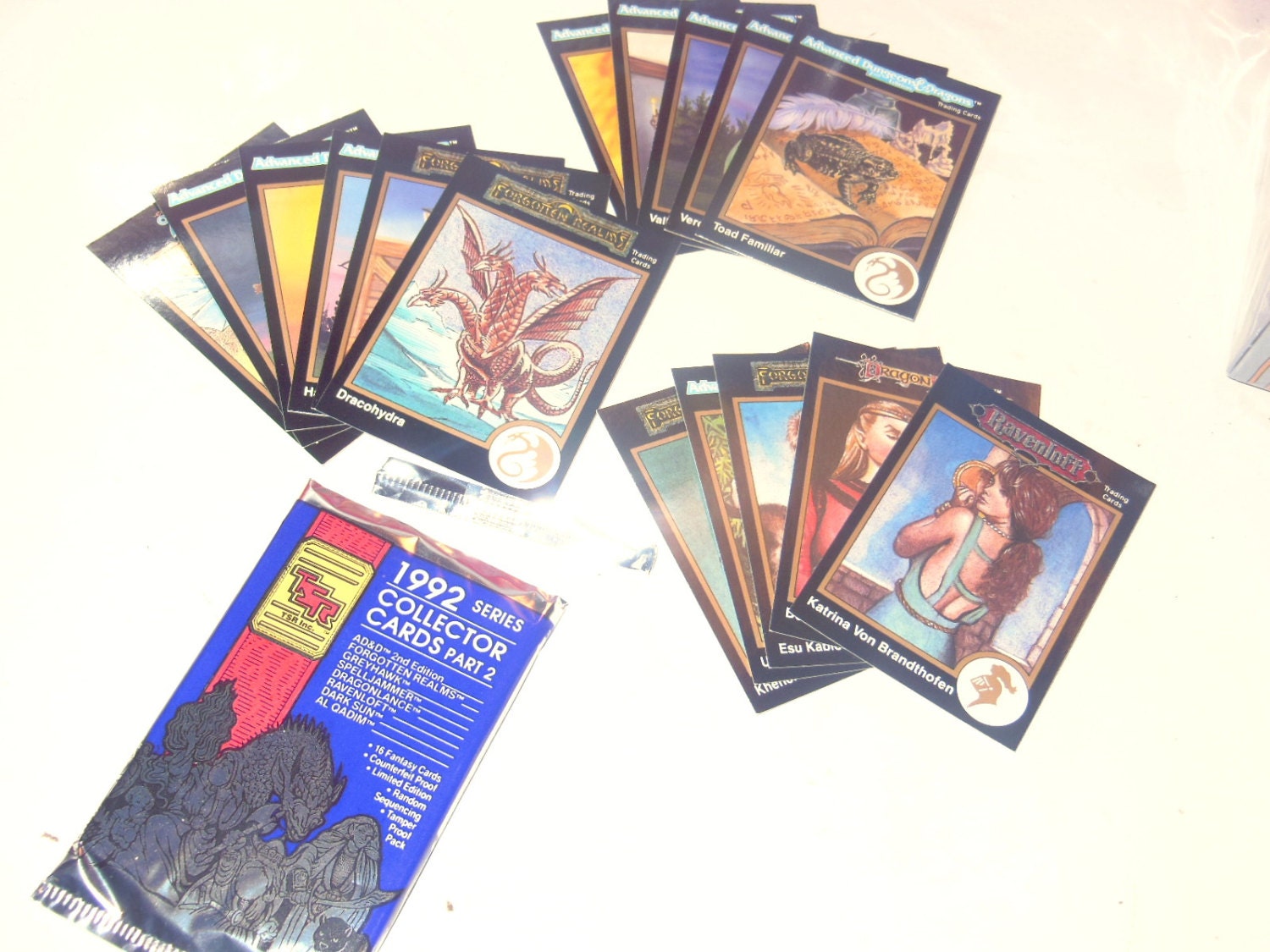 8x 1992 TSR Dungeons & Dragons Trading Cards Part 2 Sealed Packs