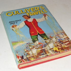 Vintage Gulliver&#39;s Travels Hardcover Children&#39;s Book by Jonathan Swift
