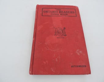 Vintage Hardcover Textbook  The Ontario Readers Third Book 1925