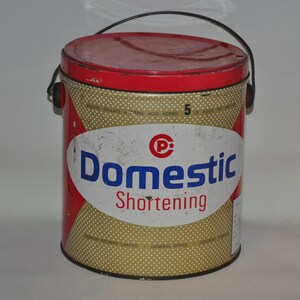 Vintage Advertising Tin - Domestic Shortenng Vintage Empty Tin