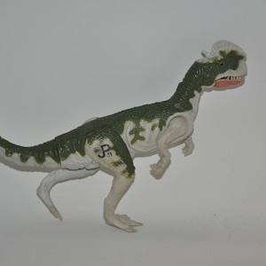 2 x JURASSIC PARK Vintage Dinosaurier Spielzeug Film Actionfiguren - JP11 Dilophosaurus Screamer + JP.02 Dilophosaurus Spitter