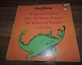 Walt Disney Presents All About Dragons Vintage 12" Vinyl Children's Record