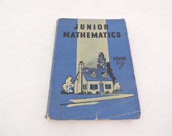 Vintage Junior Mathematics Grade 7 Math / Arithmetic Softcover Text Book