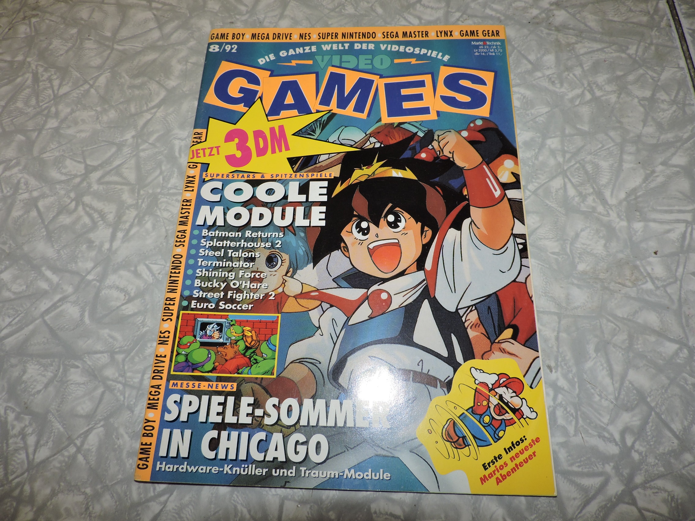 1992 Vol. 8 VIDEO GAMES German Video Game Magazine - Etsy