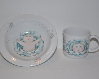 CABBAGE PATCH KIDS Cup And Bowl 1984 Royal Worcester England Xavier Roberts