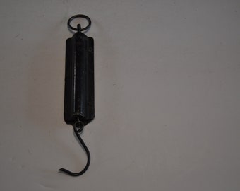 Antique Brass And Metal 10'' Vintage Hanging Spring Scale ''Warrantel Ballance''