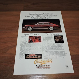 Authentic 1979 Oldsmobile Cutlass Salon Automotive Print Advertisement