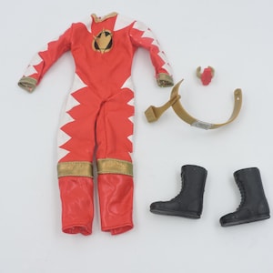 POWER RANGER Red  Vintage Action Figure Outfit