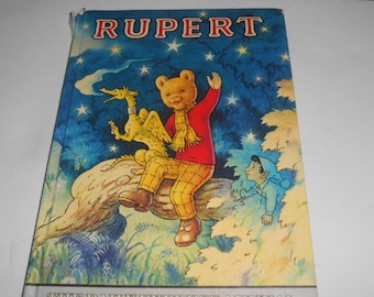 Libro infantil de tapa dura vintage de Rupert