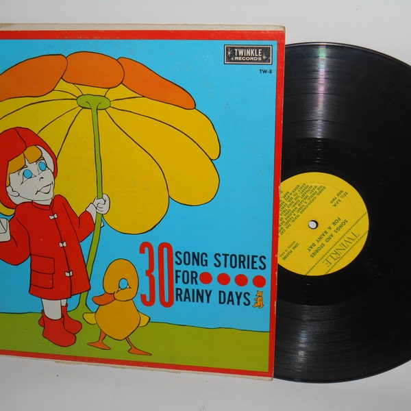 Very Rare 30 Song Stories For Rainy Days Vintage Vinyl Childrens12"  Record