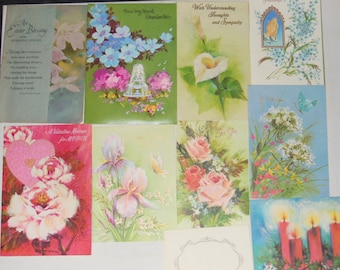 Lot of 10  Vintage Used  Greeting Cards
