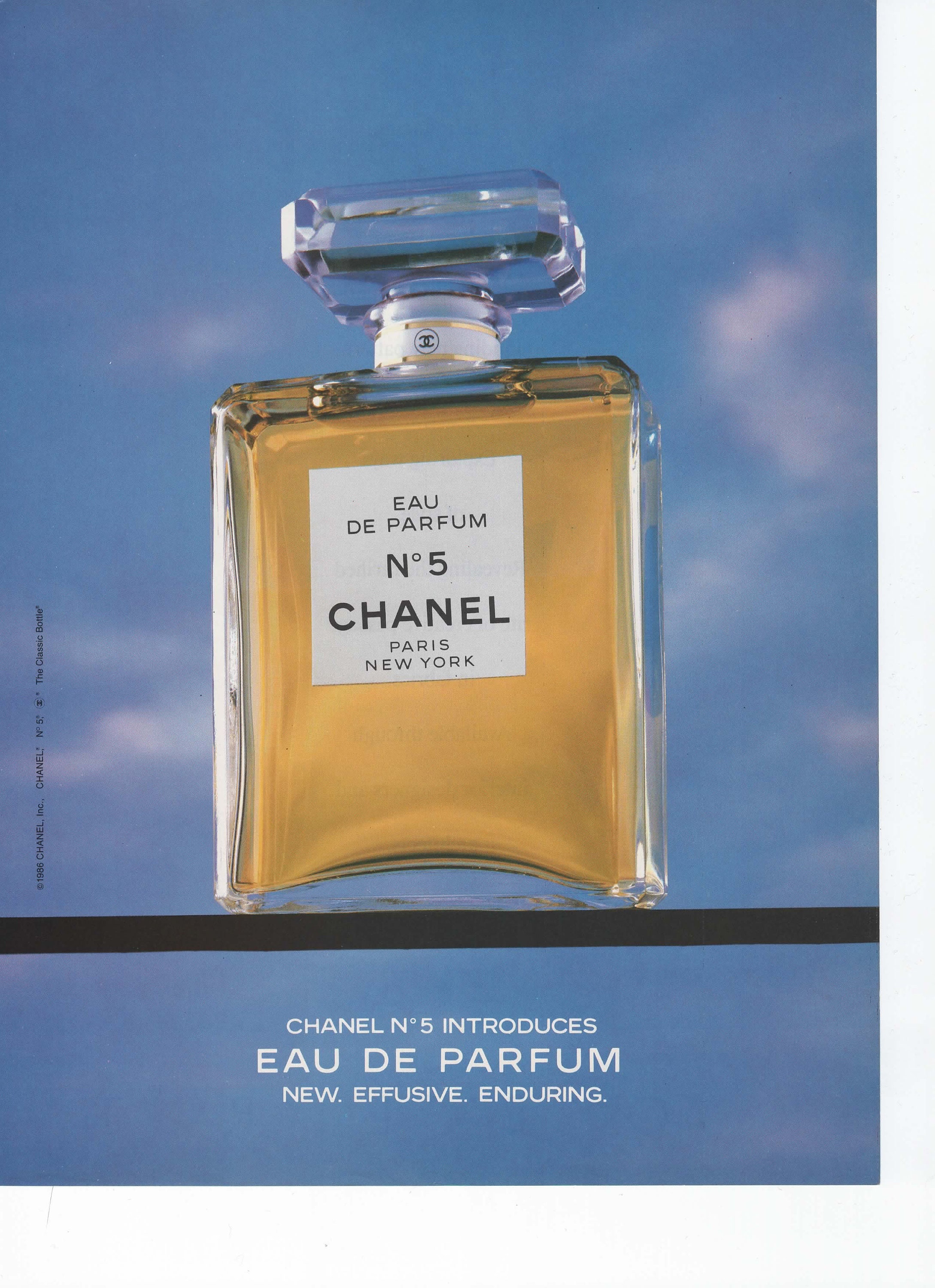1981 French Chanel No.5 Perfume Advertisement Print, Matted