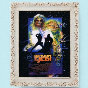 Vintage Star Wars ROTJ filmposter 8 "x 10" glanzend ongebruikte briefkaart
