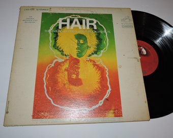 1968 HAIR - Americal Tribal Love-Rock Musical - Original Cast Recording - 12" Vintage Vinyl LP Music Record