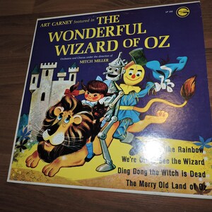 The Wonderful Wizard Of Oz Vinyl Art Carney Vintage Childrens Golden Record image 1