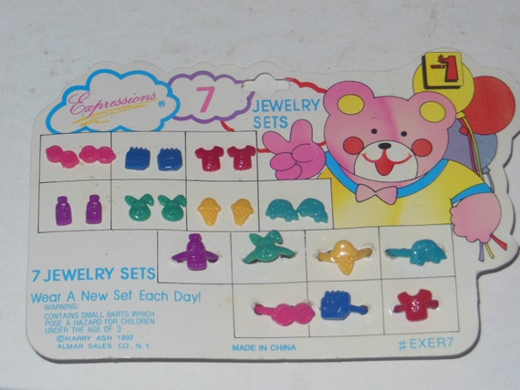 Vintage Fun Child's Expressions 7 Jewelry Sets in… - image 1