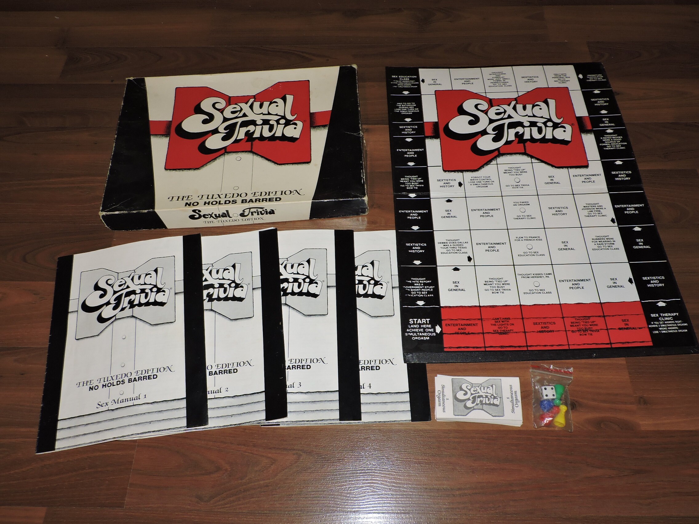 Sexual Trivia 1993 Board Game the Tuxedo Edition
