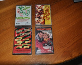 Lot Of 4 Vintage Christmas Audio Cassette Tapes