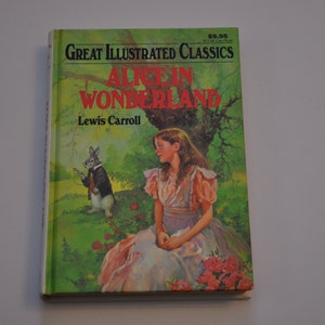 Alice In Wonderland Vintage Hardcover Great Illustrated Classics Children&#39;s Book