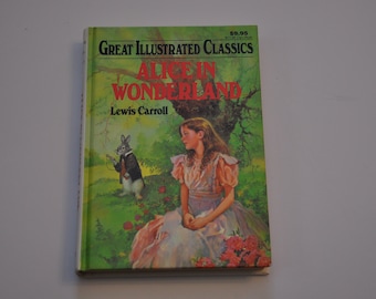 Alice In Wonderland Vintage Hardcover Great Illustrated Classics Children's Book