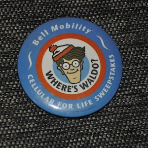 Vintage "Where's Waldo"  Pinback Button