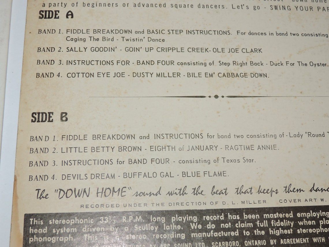 2x Square Dance Records With Call and Instructions Emery Etsy