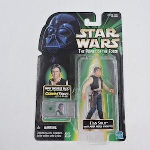 HAN SOLO Versiegelt Star Wars 1999 Actionfiguren mit CommTech Chip POTF Hasbro