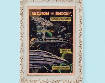 1983 STAR WARS Rebel Fleet Mission To Endor Comic Book Poster Pinup Poster Page