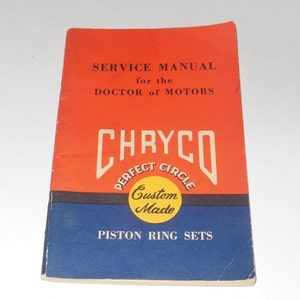 Service Manual voor de arts van Motors Chryco Vintage boek