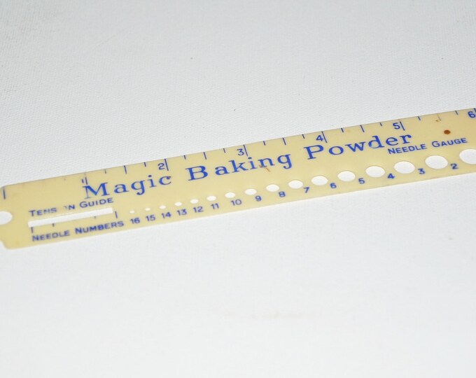 Magic Baking Powder Plastic Knitting Needle Gauge and Ruler Etsy
