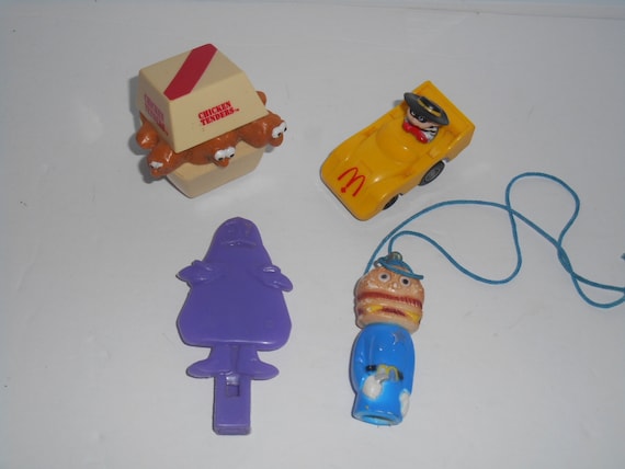 1980年代のヴィンテージ マクドナルド ハッピーミールのおもちゃセット