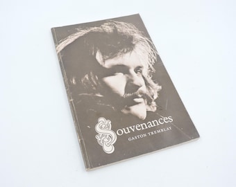 Vintage fransk poesibok - Gaston Tremblay "Souvenances" signerad