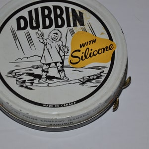 Wonder Ski Dubbin Vintage Wax Shoe Polish Empty Tin