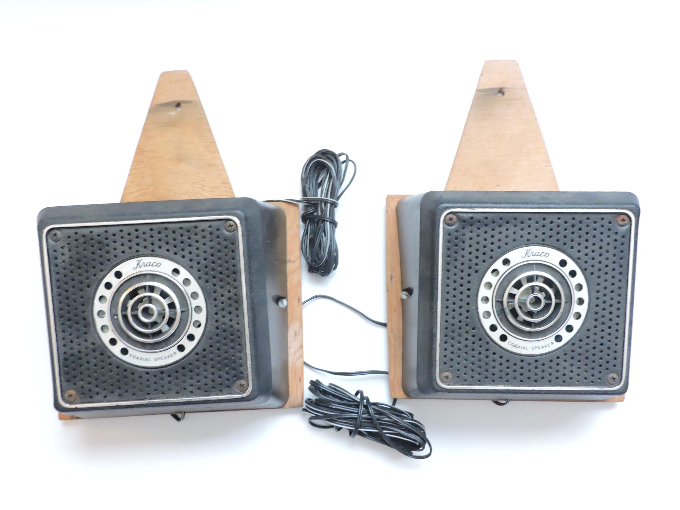 Pair of Vintage 1970's Kraco Coaxial 20 Ounce CX-2-20-F