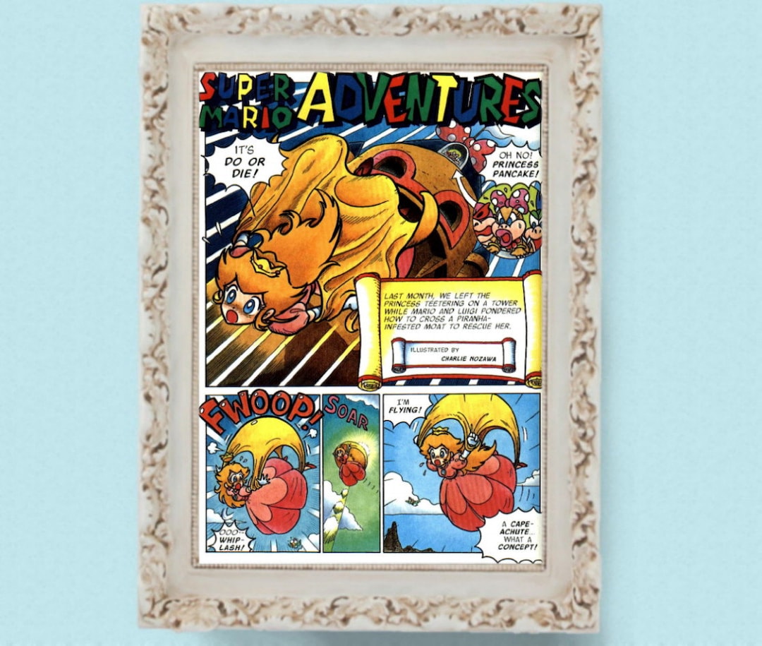 5 1992 Super Mario Nintendo Comic Pages Peach's Escape - Etsy