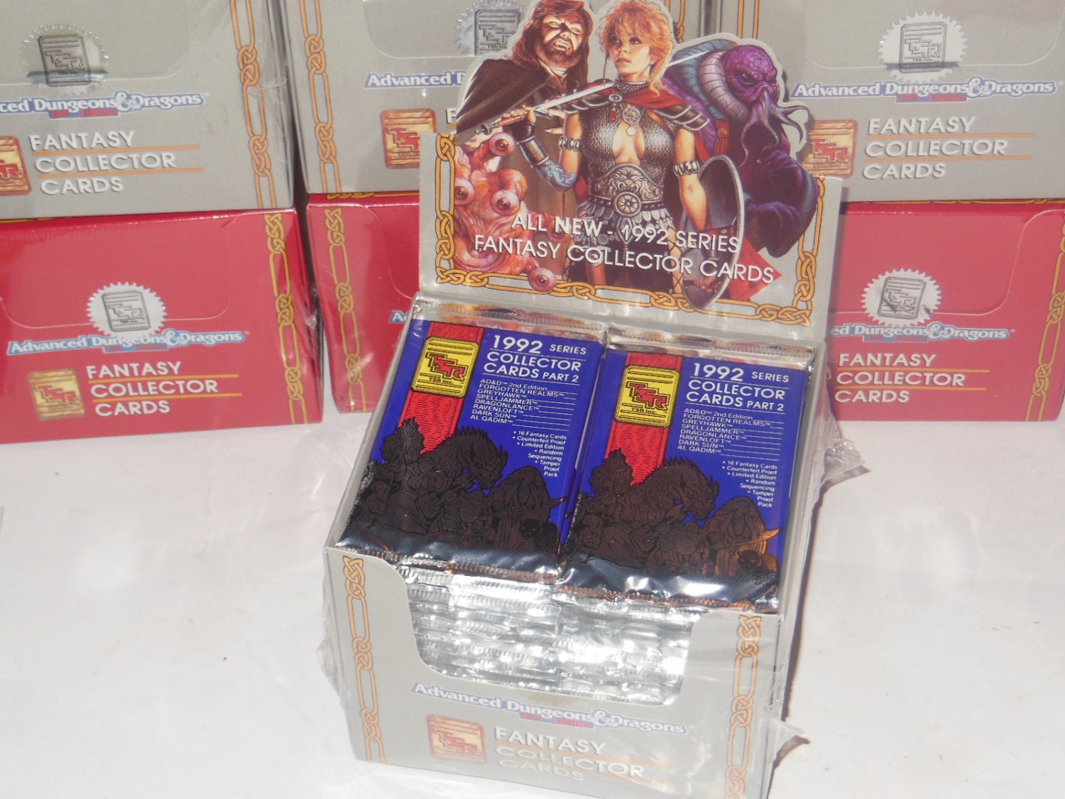 8x 1992 TSR Dungeons & Dragons Trading Cards Part 2 Sealed Packs